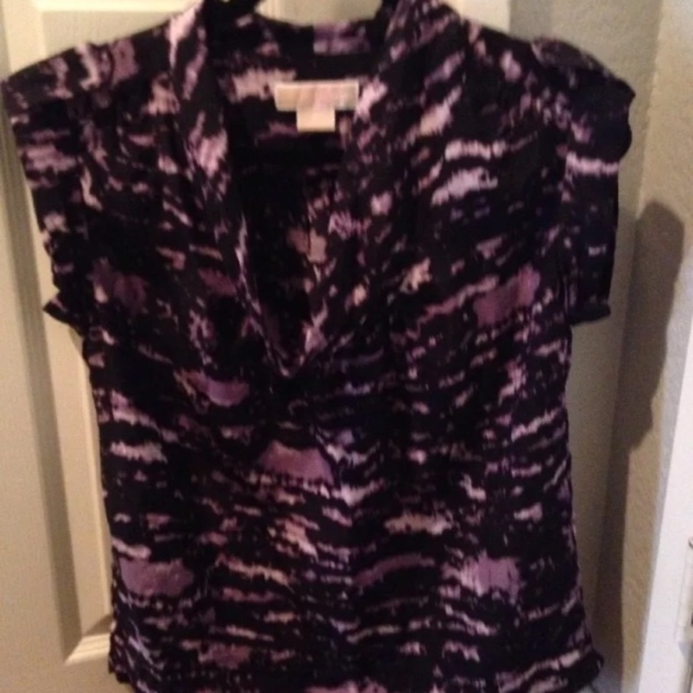 Michael Kors Purple and Black Blouse